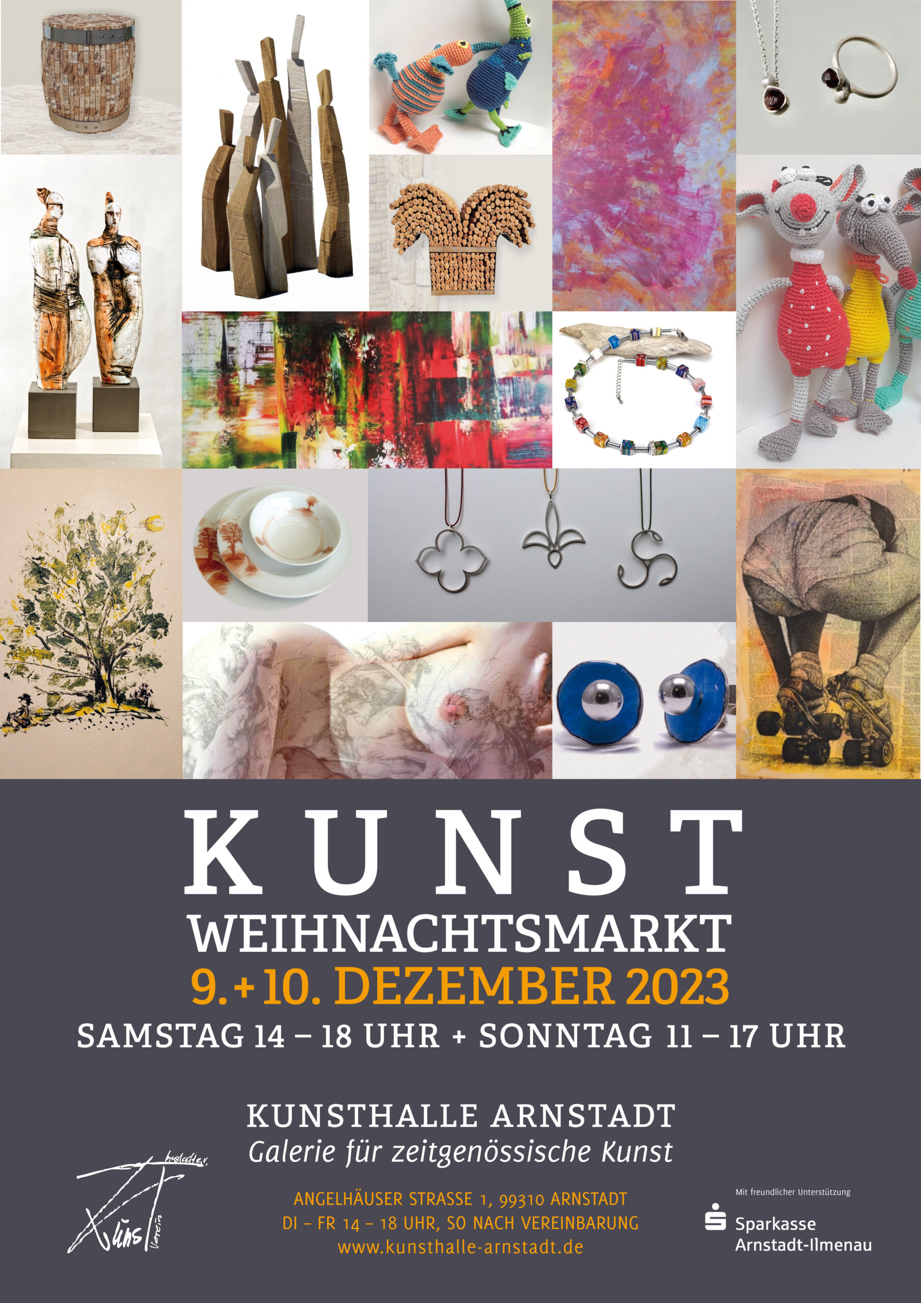 KUNST-WEIHNACHTSMARKT AM 9. + 10. Dezember 2023