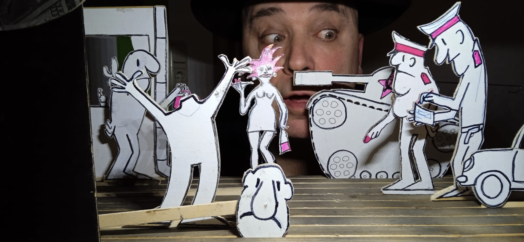 „Papiertheater – Krimis“ von und mit Falk Pieter Ulke